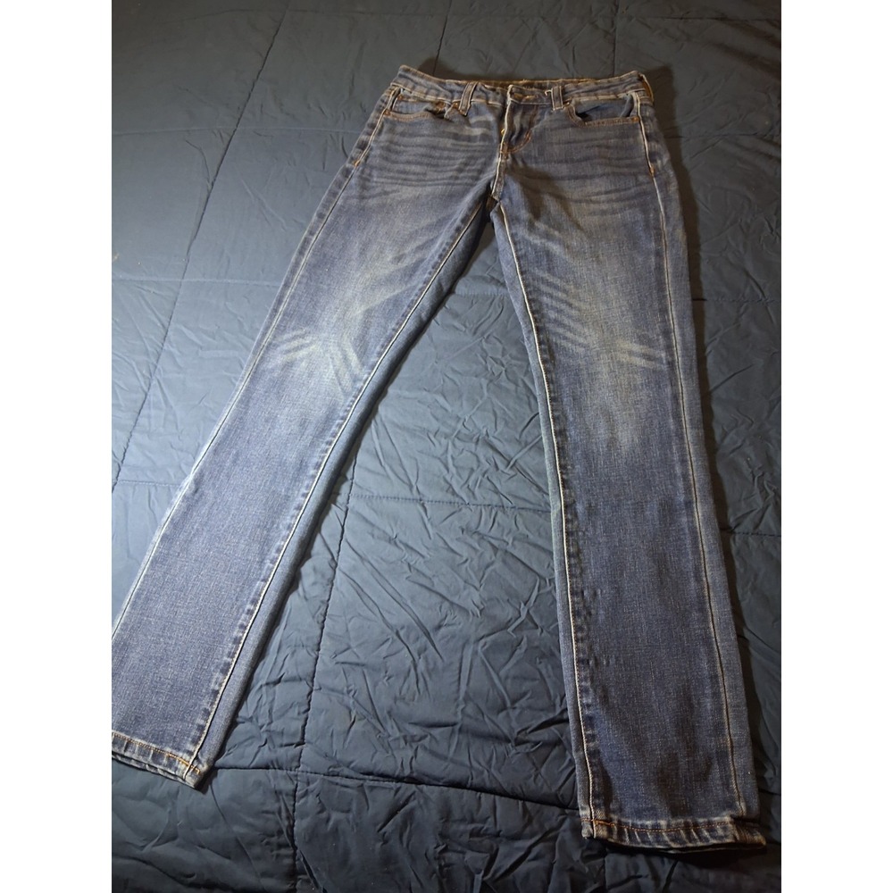 Aeropostale Jeans Mens 34 Slim Straight Blue Denim Dark Wash Casual Pants 28x32